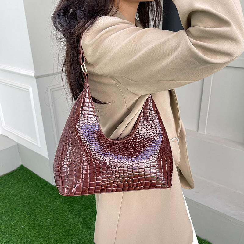 Sac à Épaule Femme – Motif Pierre & Style Tendance